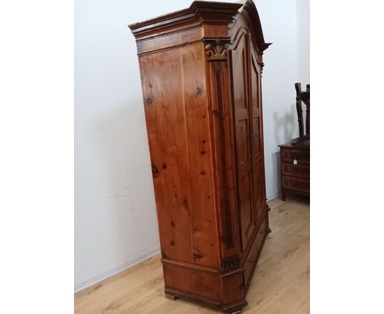 Tyrolean arolla pine wardrobe - from Trentino - 19th century - tall cabinet-credenza - beautiful!!!