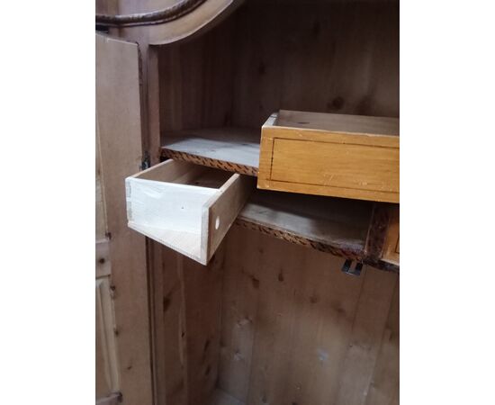 Tyrolean arolla pine wardrobe - from Trentino - 19th century - tall cabinet-credenza - beautiful!!!