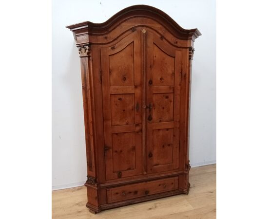 Tyrolean arolla pine wardrobe - from Trentino - 19th century - tall cabinet-credenza - beautiful!!!