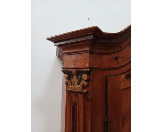 Tyrolean arolla pine wardrobe - from Trentino - 19th century - tall cabinet-credenza - beautiful!!!