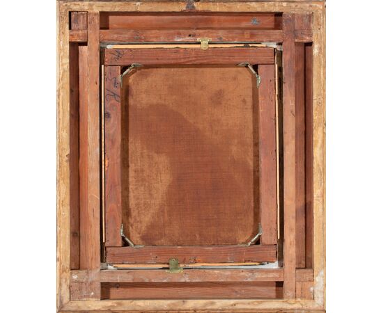 Scuola tedesca, “Profilo di fanciulla con nastro rosso”, seconda metà del XIX secolo.