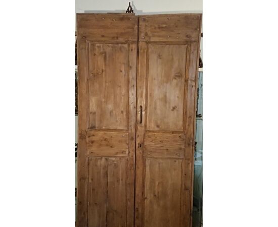 Rustic door with two doors     