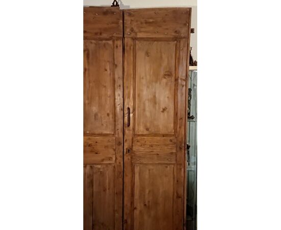 Rustic door with two doors     