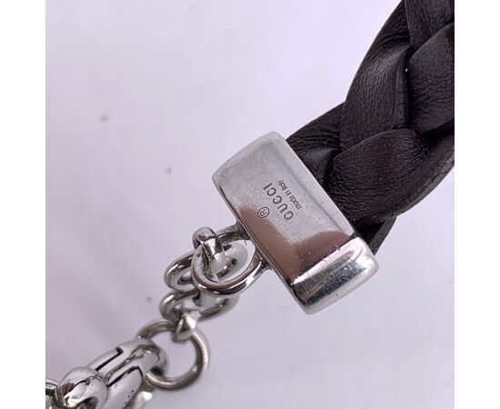 GUCCI Bracciale in Pelle Col. Marrone Mors