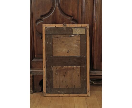 OIL PAINTING ON WOOD PANEL MERCURY AND THE DAUGHTERS OF CECROPS LATE 18TH CENTURY