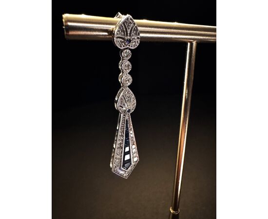 Orecchini  con  Zaffiri  e  Diamanti