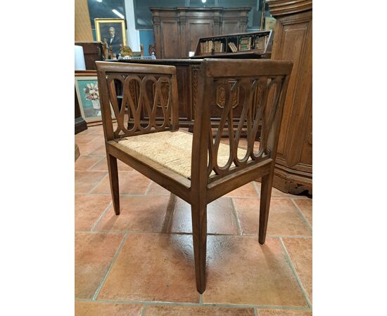 Pair of walnut benches