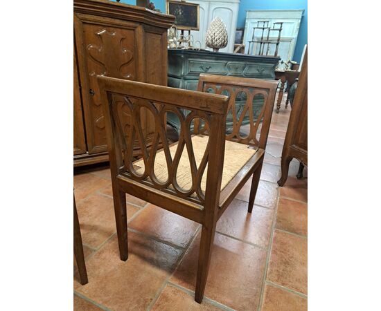 Pair of walnut benches