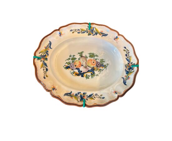 VENDUTI Coppia di vassoi manifattura Pasquale Antonibon , XVIII secolo