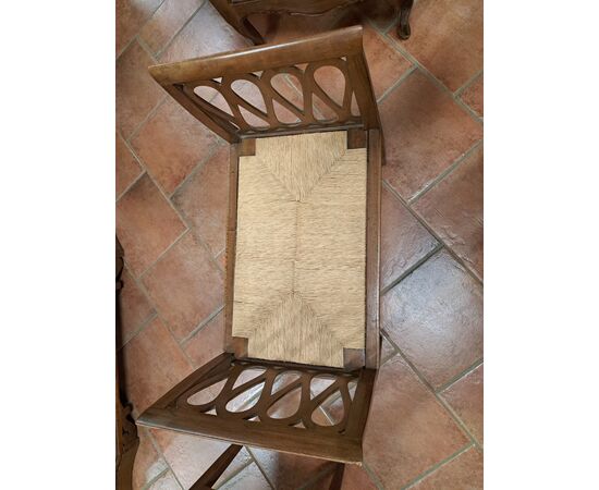 Pair of walnut benches