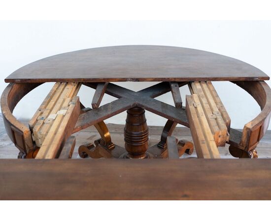 Mid-19th Century Walnut Basket Round Table