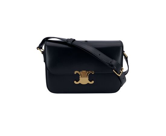 CELINE Borsa a Tracolla in Pelle Col. Nero Triomphe M