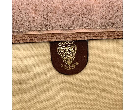 GUCCI Pochette Vintage in Pelle Col. Beige S