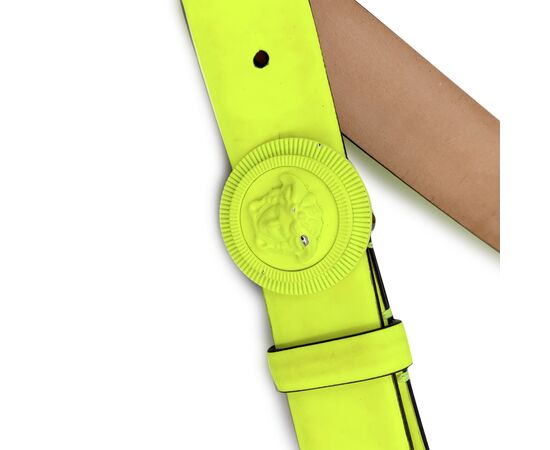 VERSACE Cintura in Pelle Col. Giallo Medusa