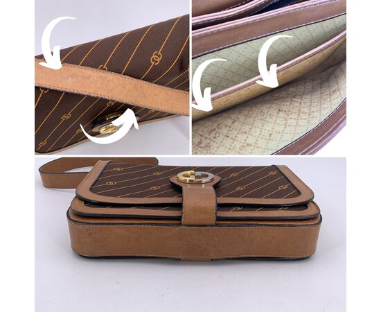 GUCCI Borsa a Tracolla Vintage in Tela Col. Marrone M
