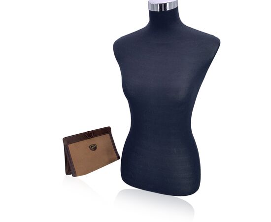 GUCCI Pochette Vintage in Pelle Col. Beige S