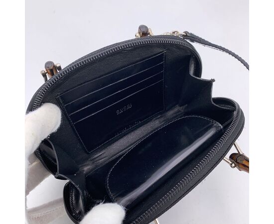 GUCCI Portafoglio Vintage in Tela Col. Nero Bamboo S