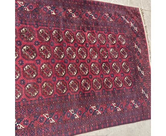 Tappeto metà 900 lana e seta alta qualità Turkmenistan Bukhara  mis 210 x 130