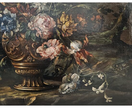 "Natura morta floreale" Scuola centro italia del XVIII secolo
