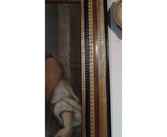 DIPINTO PASTELLO CON ALLEGORIA DELLA PRIMAVERA META’ XIX SECOLO