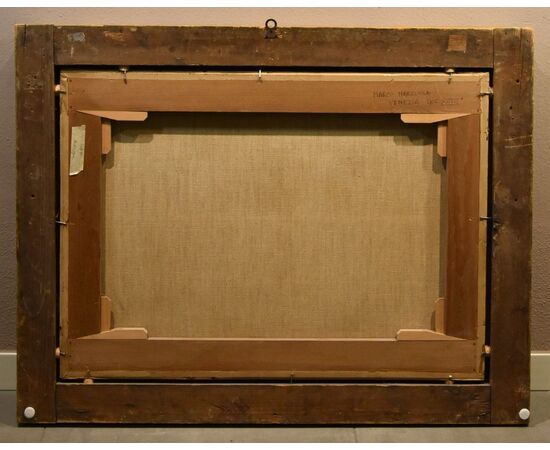 Carnival in Venice with Harlequin, by Marco Marcola (Verona, 1711 - 1780)