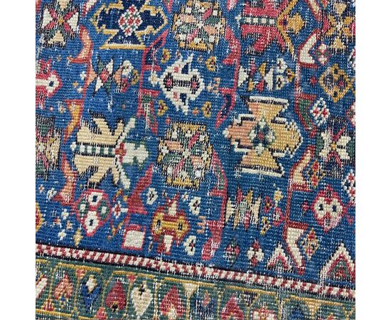 Antico tappeto da preghiera Caucaso - Shirvan epoca XIX sec con data . Mis 144 x 106