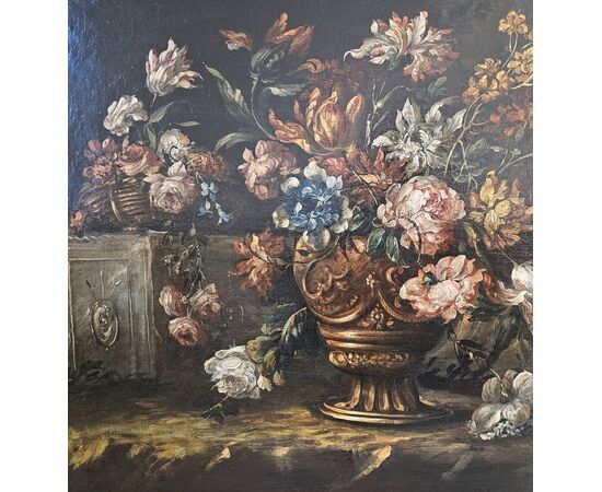 "Natura morta floreale" Scuola centro italia del XVIII secolo