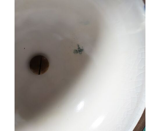 French vase in the Sèvres style, gilt bronze mount. Paintings signed Poitevin. Late 19th century