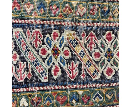 Antico tappeto da preghiera Caucaso - Shirvan epoca XIX sec con data . Mis 144 x 106