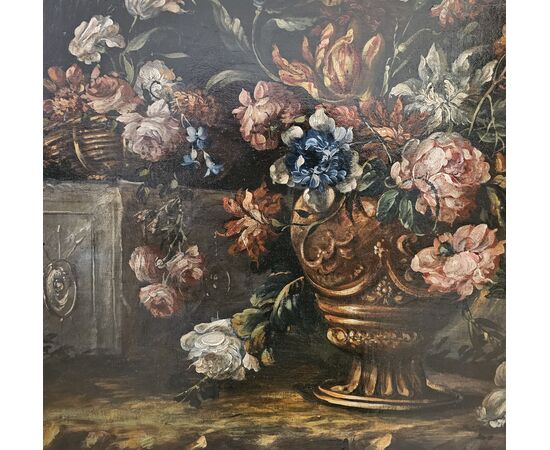 "Natura morta floreale" Scuola centro italia del XVIII secolo
