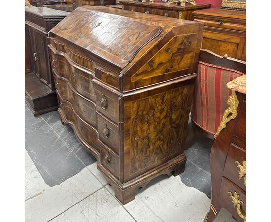 Antica ribalta mossa  Venezia epoca 700 lastronata . intarsiata . Mis 117 x 52