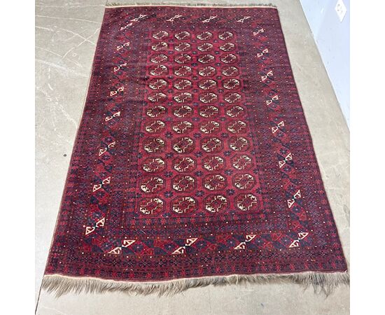 Tappeto metà 900 lana e seta alta qualità Turkmenistan Bukhara  mis 210 x 130