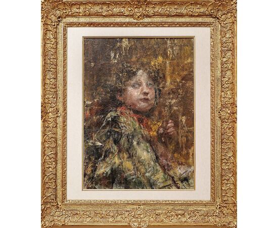 Antonio Mancini (1852-1930 ) "Il chierichetto "