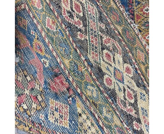 Antico tappeto da preghiera Caucaso - Shirvan epoca XIX sec con data . Mis 144 x 106