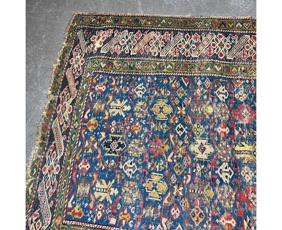 Antico tappeto da preghiera Caucaso - Shirvan epoca XIX sec con data . Mis 144 x 106