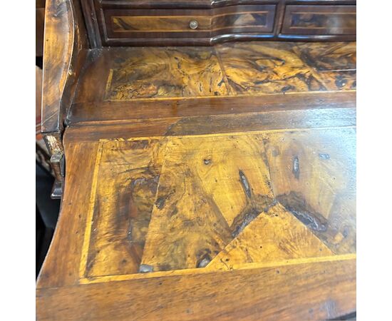 Antica ribalta mossa  Venezia epoca 700 lastronata . intarsiata . Mis 117 x 52