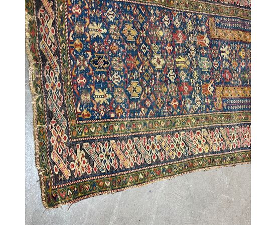 Antico tappeto da preghiera Caucaso - Shirvan epoca XIX sec con data . Mis 144 x 106