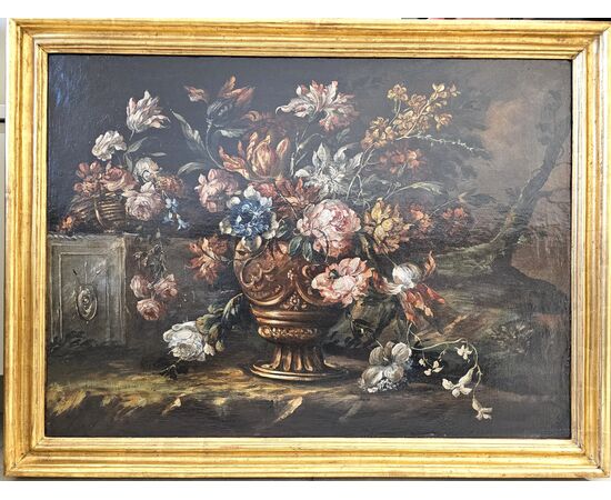 "Natura morta floreale" Scuola centro italia del XVIII secolo