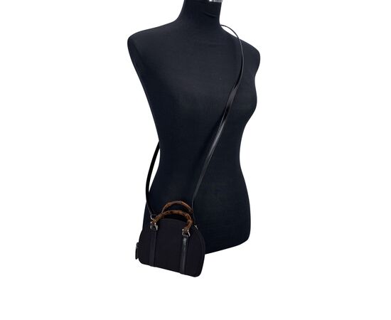 GUCCI Portafoglio Vintage in Tela Col. Nero Bamboo S