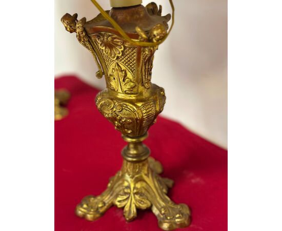 Pair of early 20th century bedside lamps.