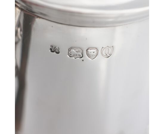 Queen Victoria sterling silver coffee pot, John Aldwinckle & Thomas Slater, London, 1891