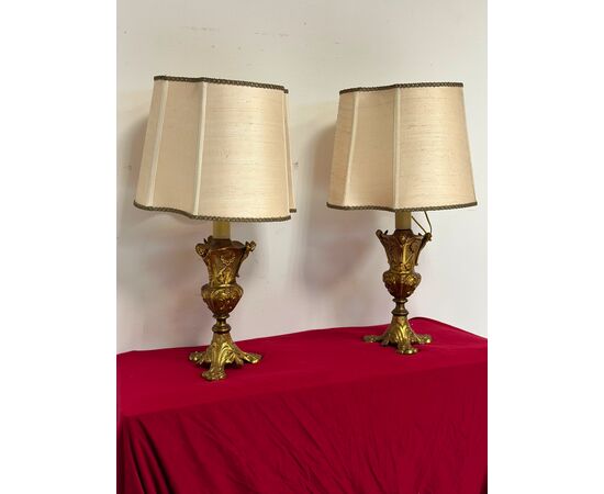 Pair of early 20th century bedside lamps.