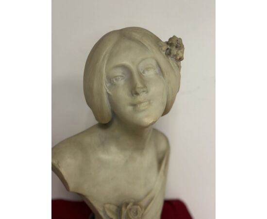 Busto in marmo di Carrara. La bella Fiorentina Emilio fiaschi 1858 . 1941
