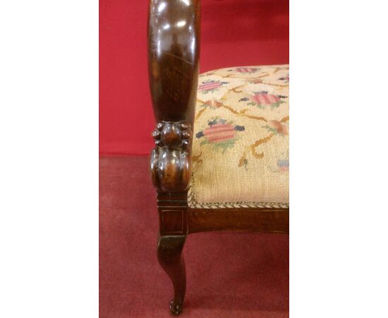 Walnut armchair Carlo X