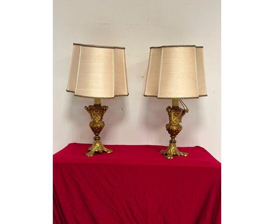 Pair of early 20th century bedside lamps.