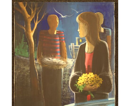 Italian signed painting from 20th century