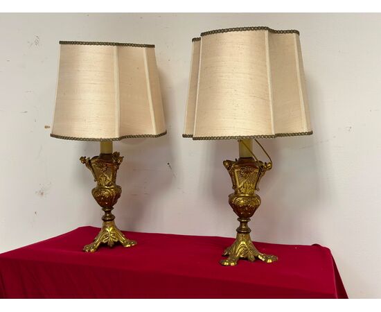 Pair of early 20th century bedside lamps.