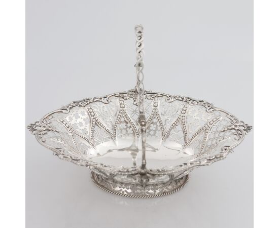 Queen Victoria sterling silver basket, James Aldridge, London, 1853