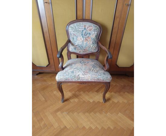 Comfortable walnut armchair