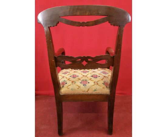 Walnut armchair Carlo X